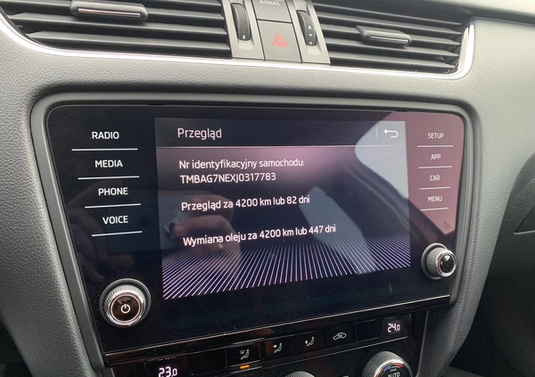 Skoda Octavia cena 59900 przebieg: 197400, rok produkcji 2018 z Krosno Odrzańskie małe 301